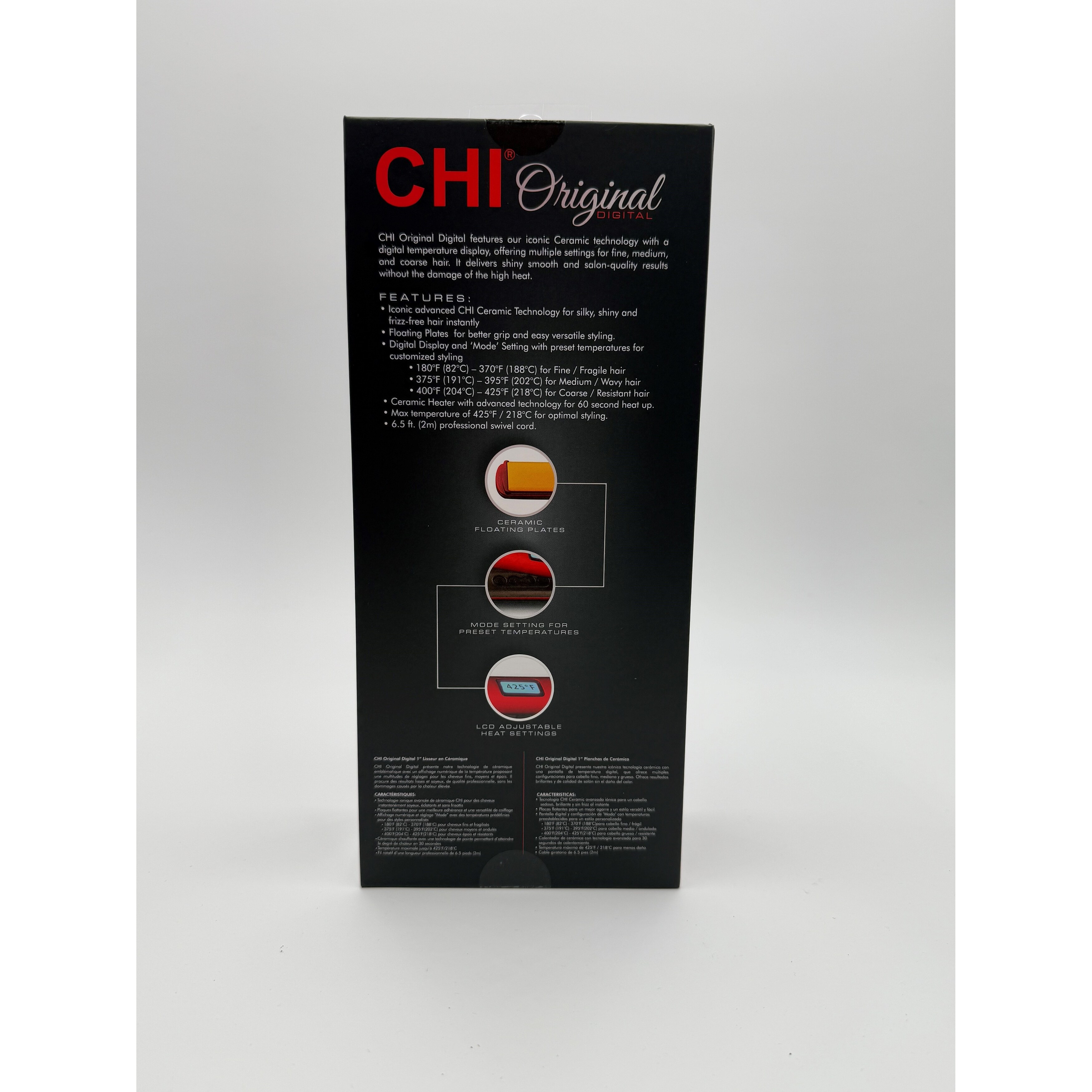 CHI Original DIGITAL Ceramic Hairstyling Iron 1 Ruby Red 