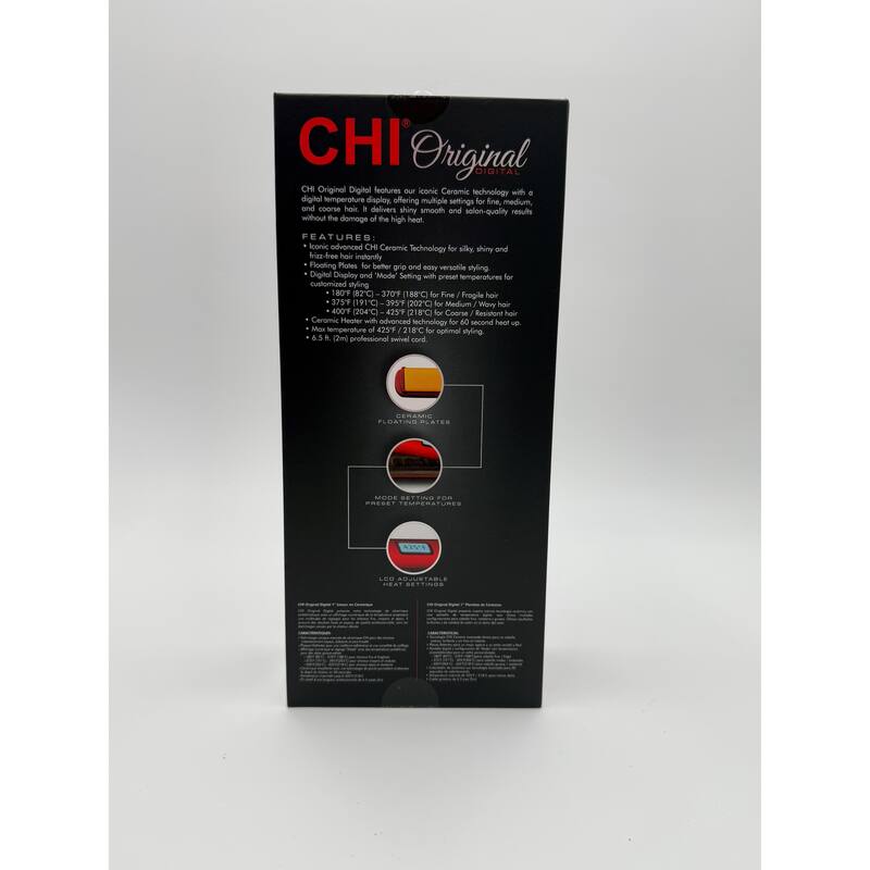CHI Original DIGITAL Ceramic Hairstyling Iron 1 Ruby Red