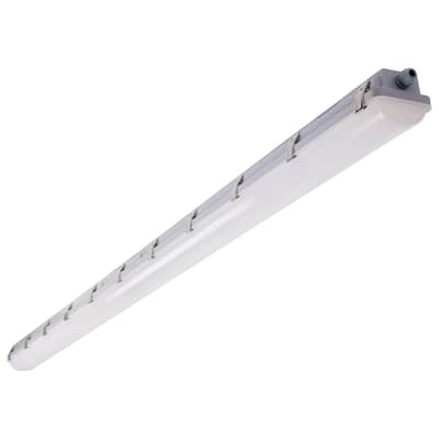 8Ft Vapor Proof Linear Fixture CCT & Wattage Selectable IP65 and IK08 120V-347V - Gray