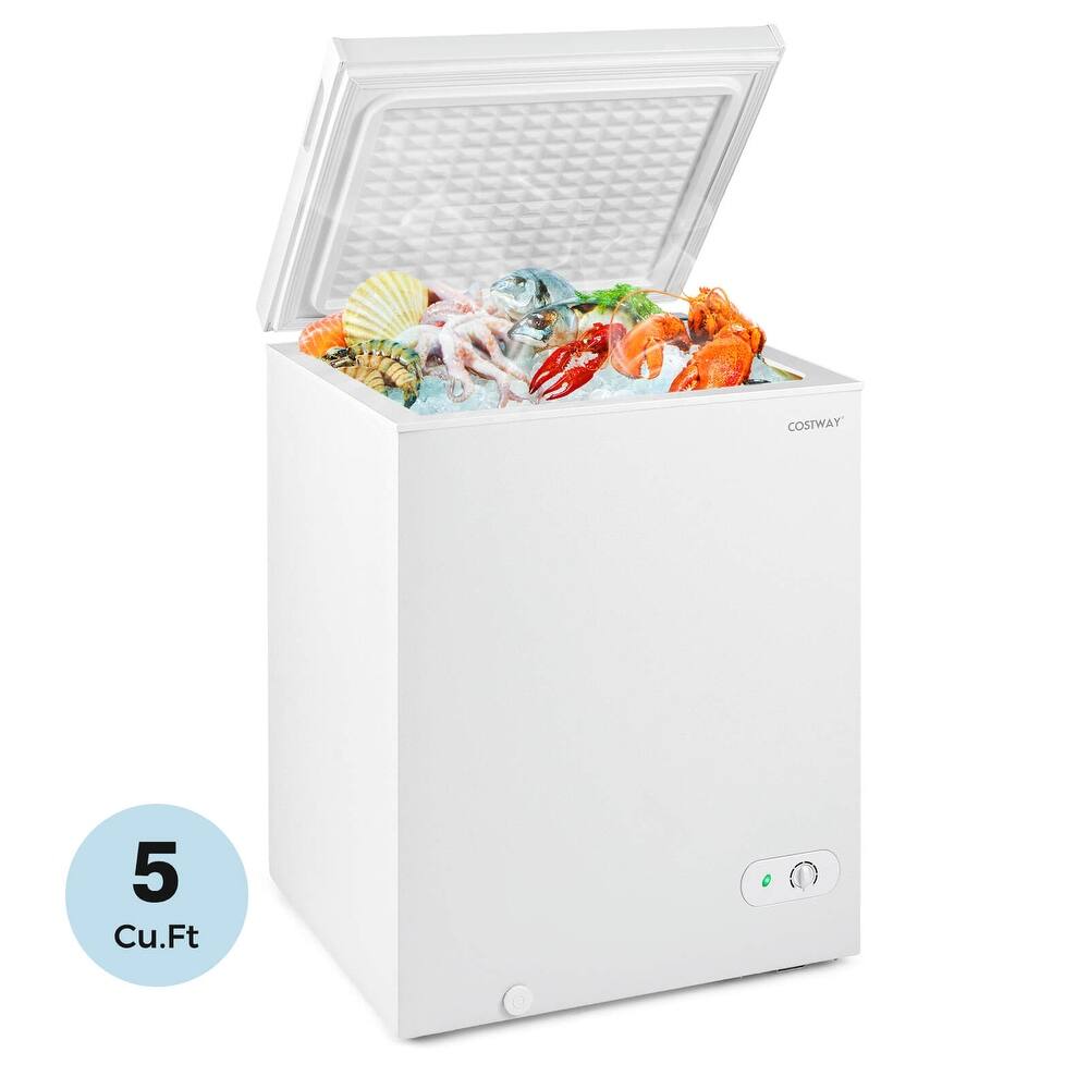 Costway 5 Cu.Ft Compact Chest Freezer with 7-Gear Adjustable - See Details
