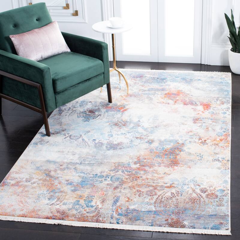 SAFAVIEH Vintage Persian Cass Modern Abstract Rug - Blue/Beige - 5' x 7' 6"