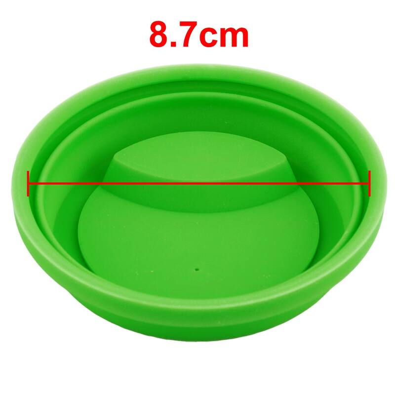 Silicone Cafe Reusable Drinking Water Tea Coffee Mug Cup Lid Cover - Green - 3.66" x 0.8"(Outer.D*H)