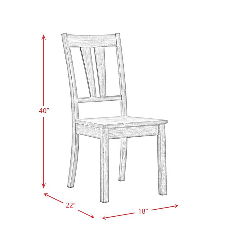 Southwestern Fan Back Dining Chair - Wood Seat, Rustic Farmhouse Style - HomeStock - 40