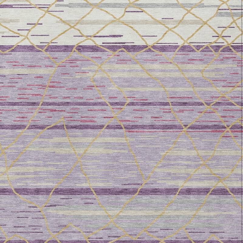 HomeRoots Striped Modern Rectangle Outdoor Rug