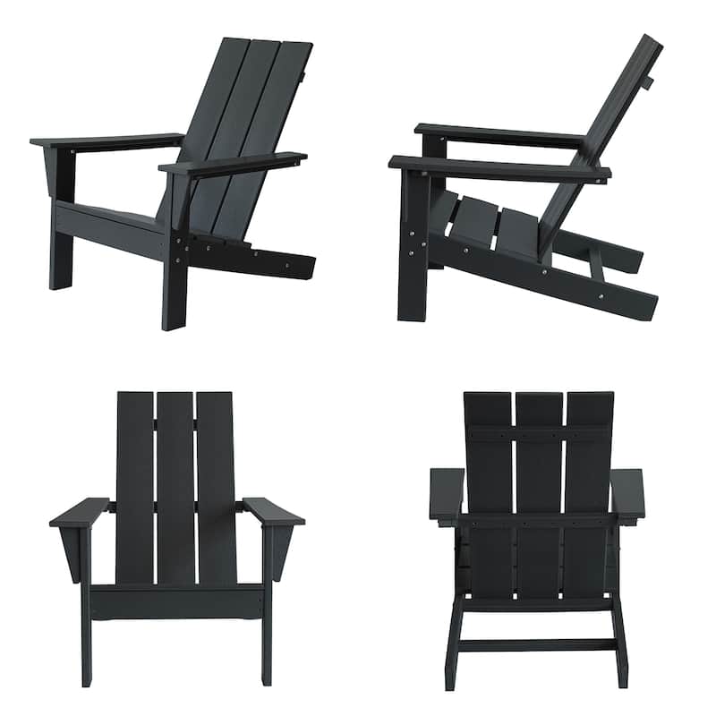 3-Piece Adirondack Chair Set with Table,HDPE All-Weather Resistant,Outdoor Chair for Patio,Garden,Poolside