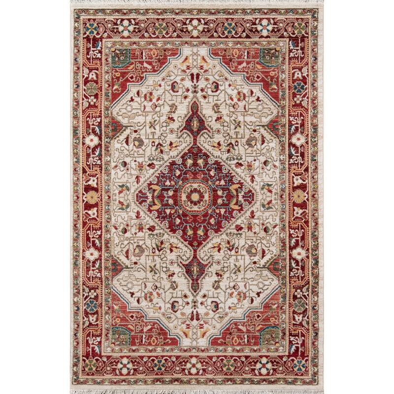 Momeni Lenox Traditional Medallion Area Rug - 5' x 7'5" - Runner/Rectangle