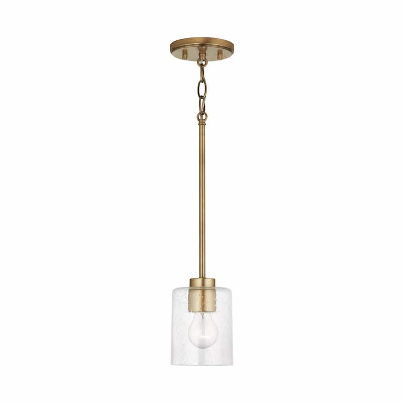 Greyson 1-light Hanging Pendant w/ Clear Seeded Glass