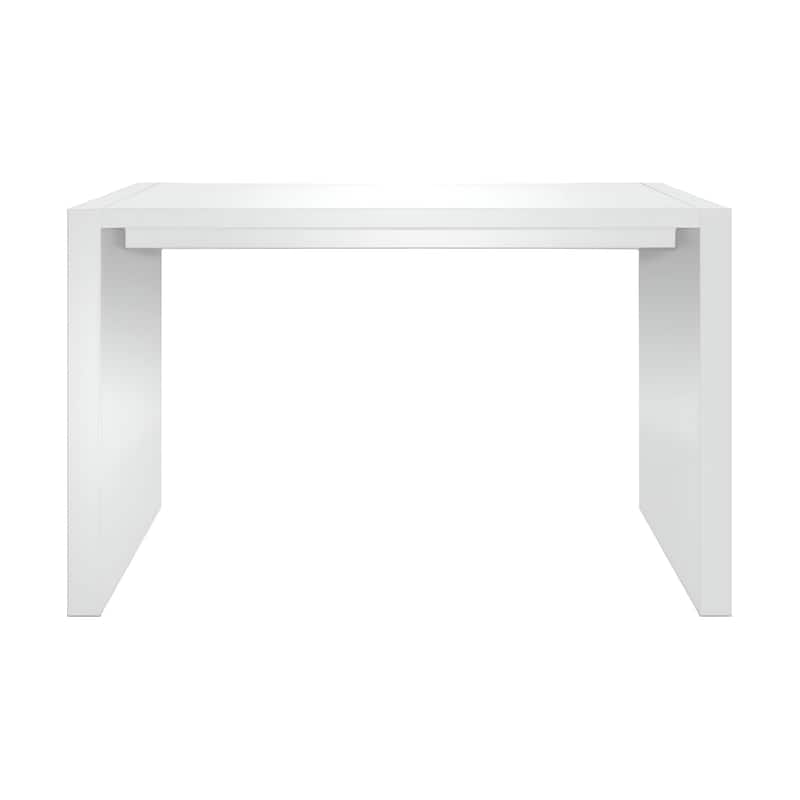 HomeRoots 60" White Wood Rectangular Bar Height Bar Table - 60 in. x 40 in. x 18 in.