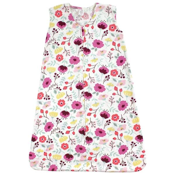 slide 1 of 1, Touched by Nature Baby Girl Organic Cotton Sleeveless Wearable Sleeping Bag, Sack, Blanket, Botanical 0-6 Months - Botanical