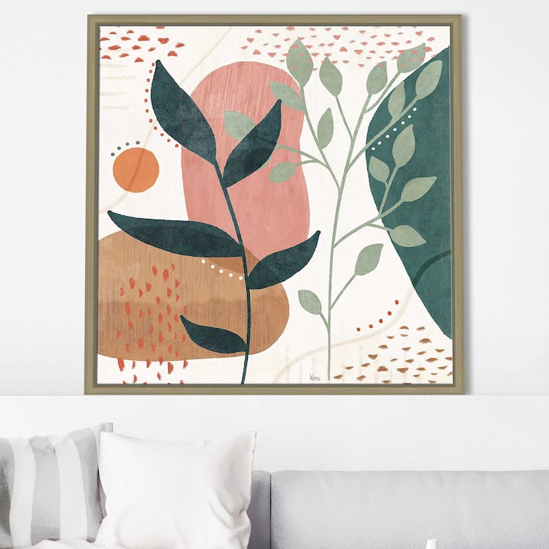 "Abstract Blossom IV" Print on Floating Canvas