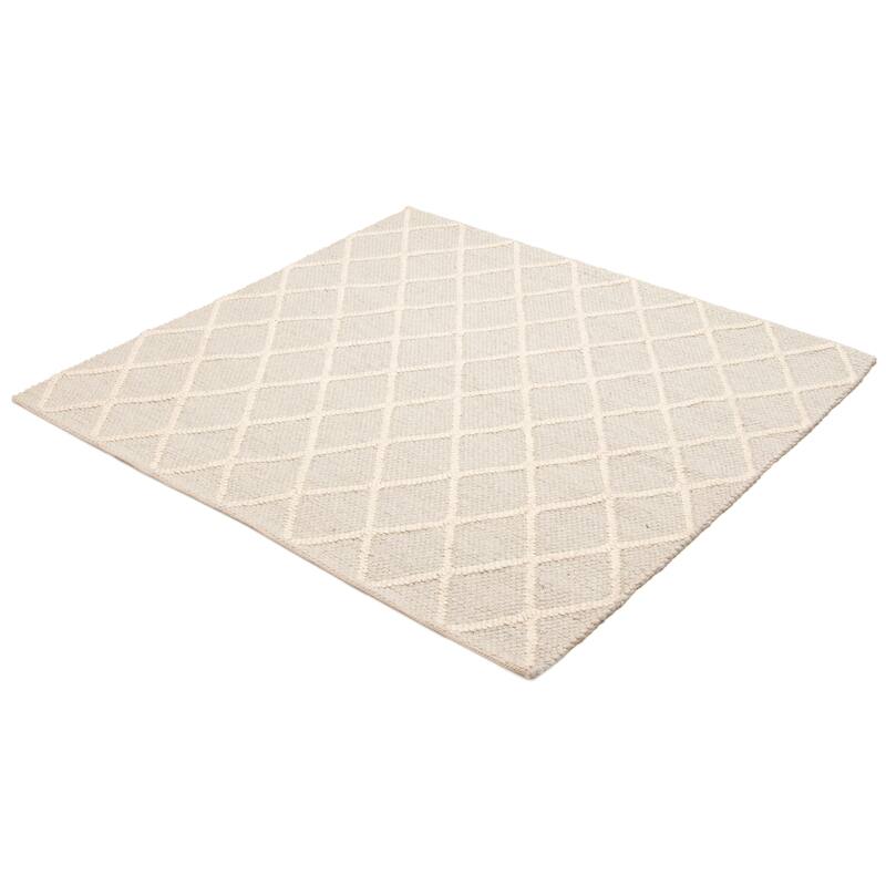ECARPETGALLERY Braid weave Sienna Grey Wool Rug - 5'11 x 6'1