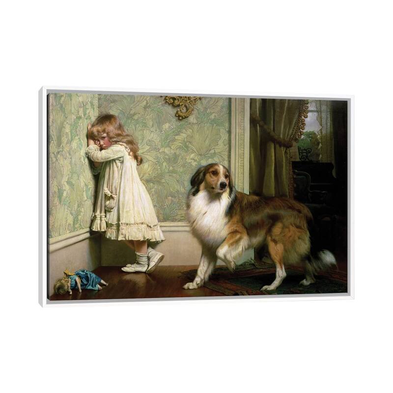iCanvas "A Special Pleader, 1893" by Charles Burton Barber Framed Canvas Print - White - 18x26