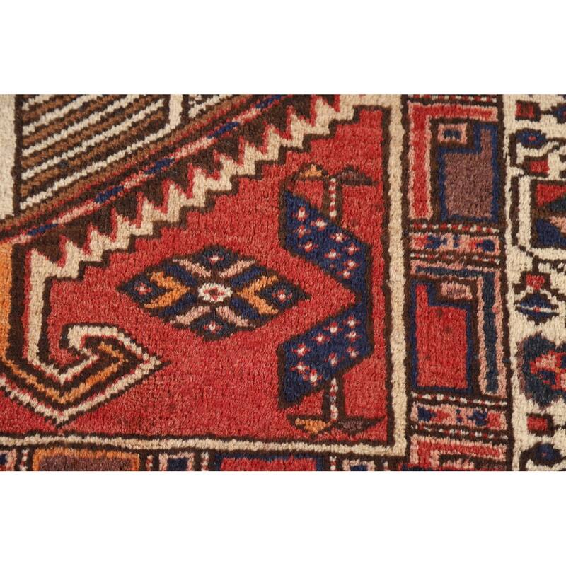 Ardebil Persian Vintage Runner Rug Hand-Knotted Wool Carpet - 3'6"x 10'8"