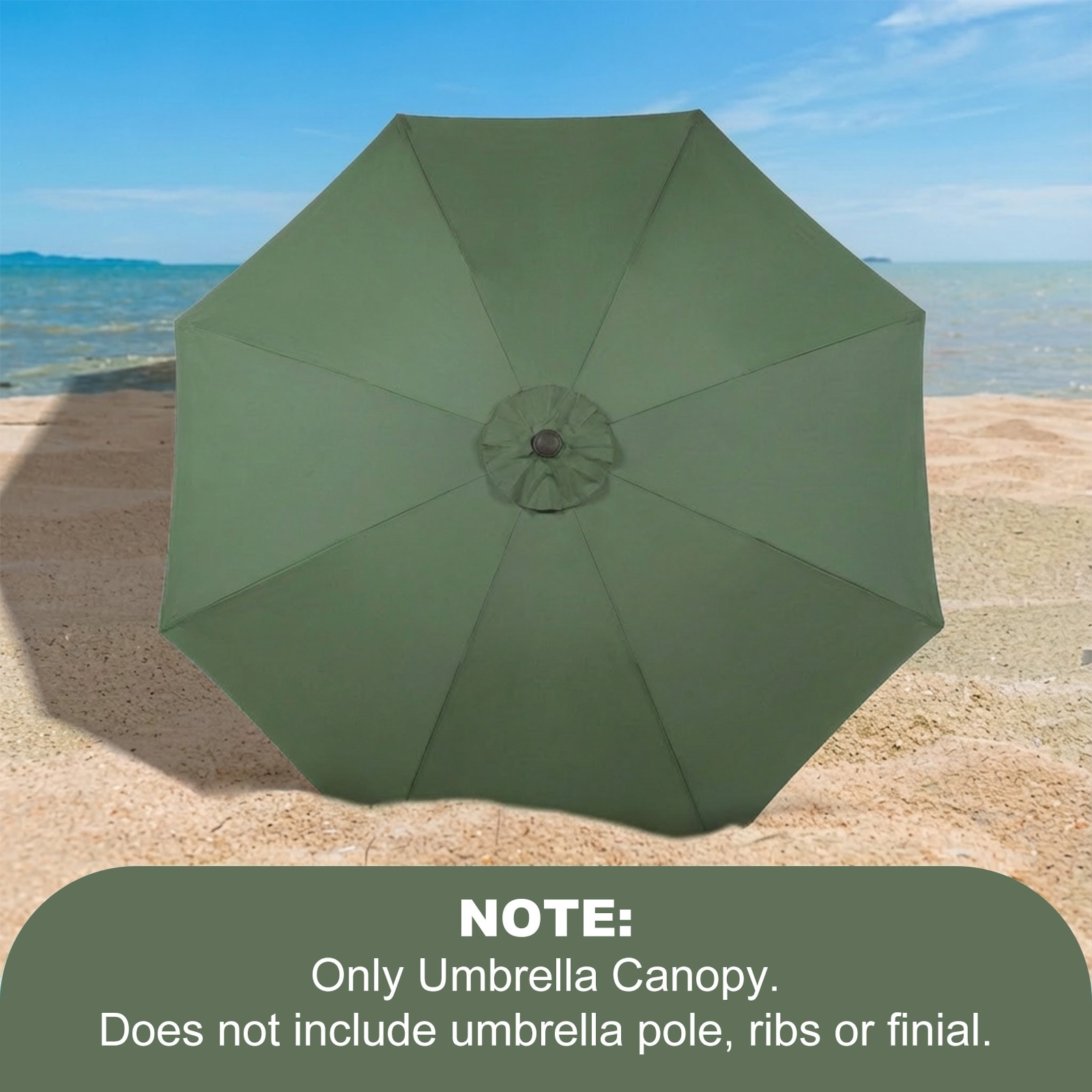 9ft patio umbrella replacement Canopy 8-Rib Fits 6 ribs umbrella frame 9FT Patio Umbrella Replacement Canopy