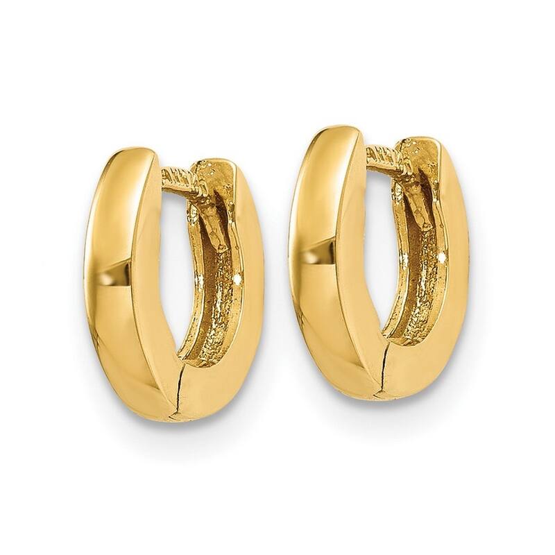 Curata 10k Yellow Gold Polished 6x3mm Hinged Earrings