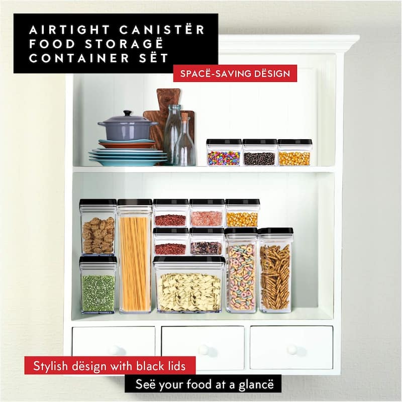 DWËLLZA KITCHEN Mini Airtight Food Storage Containers with Lids Set of 6 - Clear