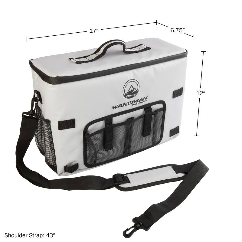 Kayak Cooler - 18L Seat Back Fishing Cooler - Water-Resistant Insulated Bag - 8-12 Hour Cooling Time by Wakeman Outdoors