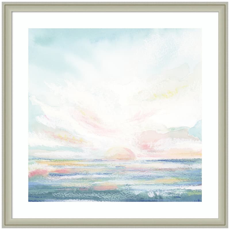 Kate and Laurel Framed Art Heavenly by Julie Maida - 26x26 - Silver
