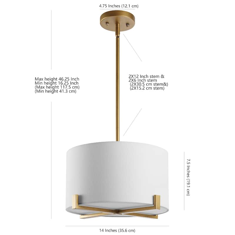 SAFAVIEH Lighting Rema Pendant - 14" x 14" x 7"