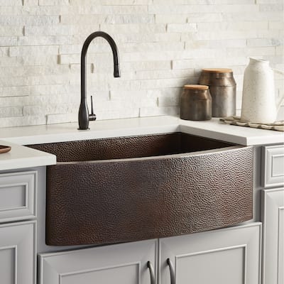 Native Trails Rhapsody 33" Farmhouse Single Basin Copper Kitchen Sink