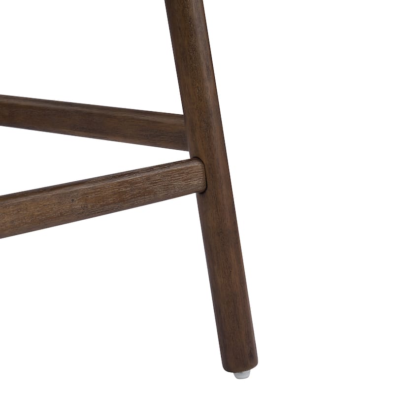 Christopher Knight Home - Riven Natural Rubberwood 26.77" Counter Stool Set with Beige Upholstery