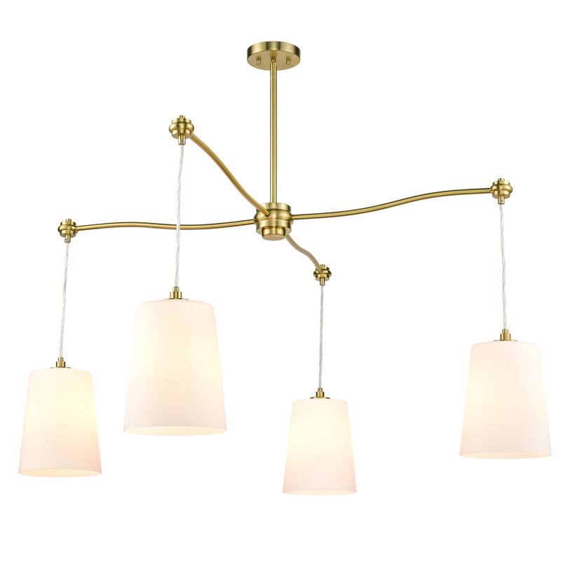Light Society Llie Chandelier - Brushed Brass/Opal