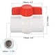 preview thumbnail 2 of 3, 1-1/2" UPVC Ball Valve Compact T-Handle for Irrigation Water Treatment, White White