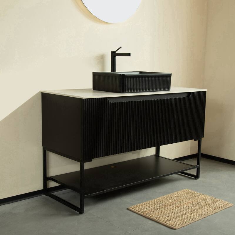 48" Bathroom Vanity with Sintered Stone Countertop and Sink
