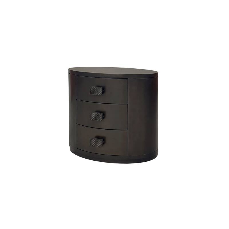 3 Drawer Oval Nightstand