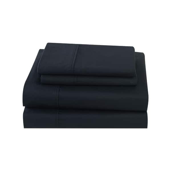 slide 2 of 4, Cannon Classic Solid Percale Sheet Set Black - Full