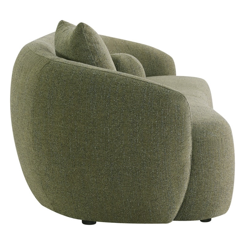 Spruce & Spring 89'' Boucle Upholstered Hugger Curved Sofa