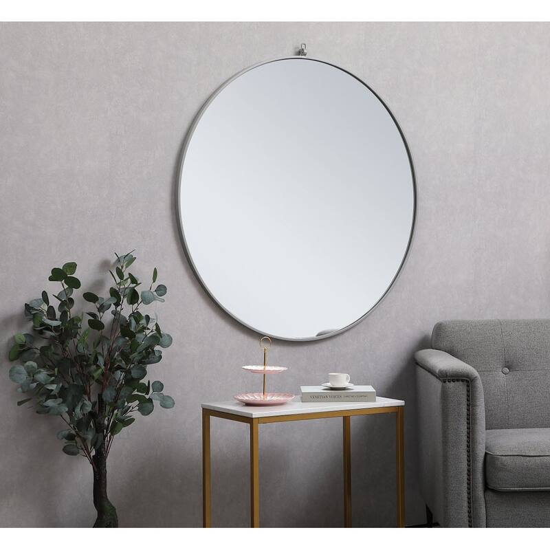 Elegant Lighting Eternity 42" Diameter Circular Beveled Metal Framed