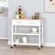 preview thumbnail 12 of 20, Neffs Indoor Kitchen Cart with Wheels by Christopher Knight Home White + Natural