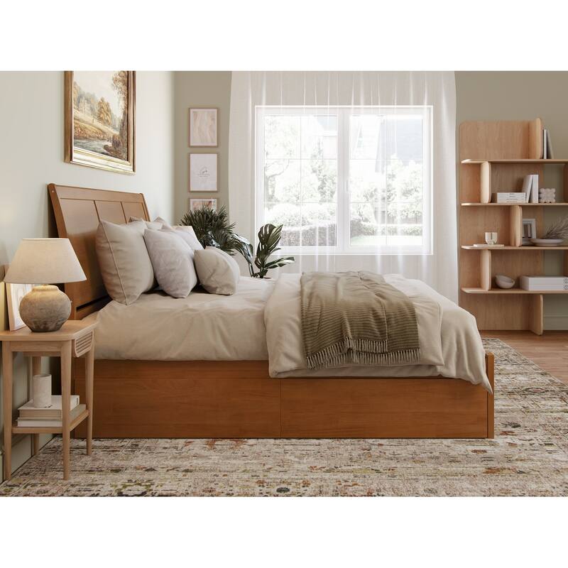 Portland Platform Bed with Footboard and Storage Drawers