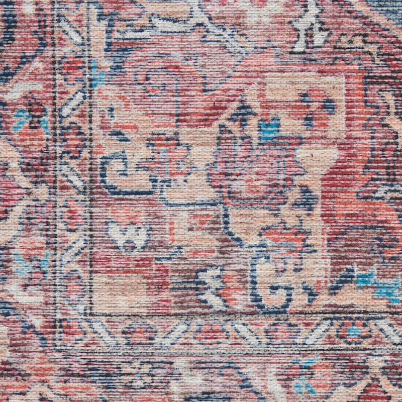 New Concept Washables Persian Boho Machine Washable Area Rug