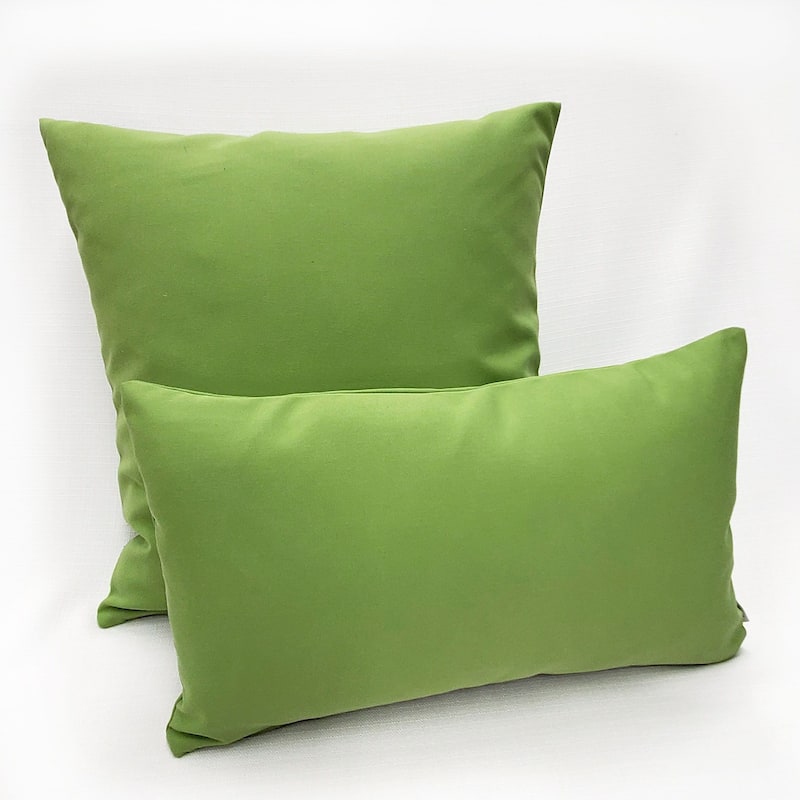 Sunbrella Ginko Green Throw Pillow