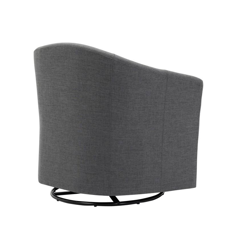 Swivel Accent Chair with Metal Base - 30.7"W x 29.9"H x 27.5"D