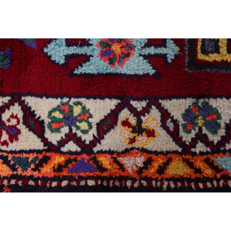 Geometric Anatolian Turkish Vintage Runner Rug Handmade Silk Carpet - 2'11"x 13'3"
