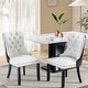 preview thumbnail 34 of 99, High-end Tufted Velvet Upholstered Nailhead Dining Chair Set of 6 Set of 2 - White Black