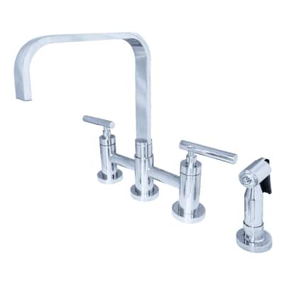Manhattan Bridge Kitchen Faucet with Brass Spray