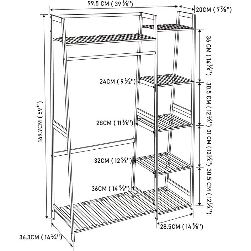 Freestanding Closet Organizer Clothes Rack for Living Bedroom Room Bed Bath & Beyond 36514739