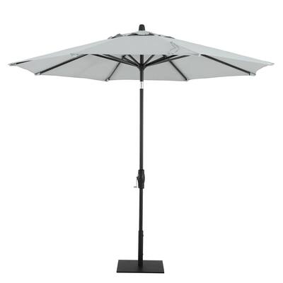 Patio Umbrella - Sunbrella - 9' Round - Midnight - Cast Mist