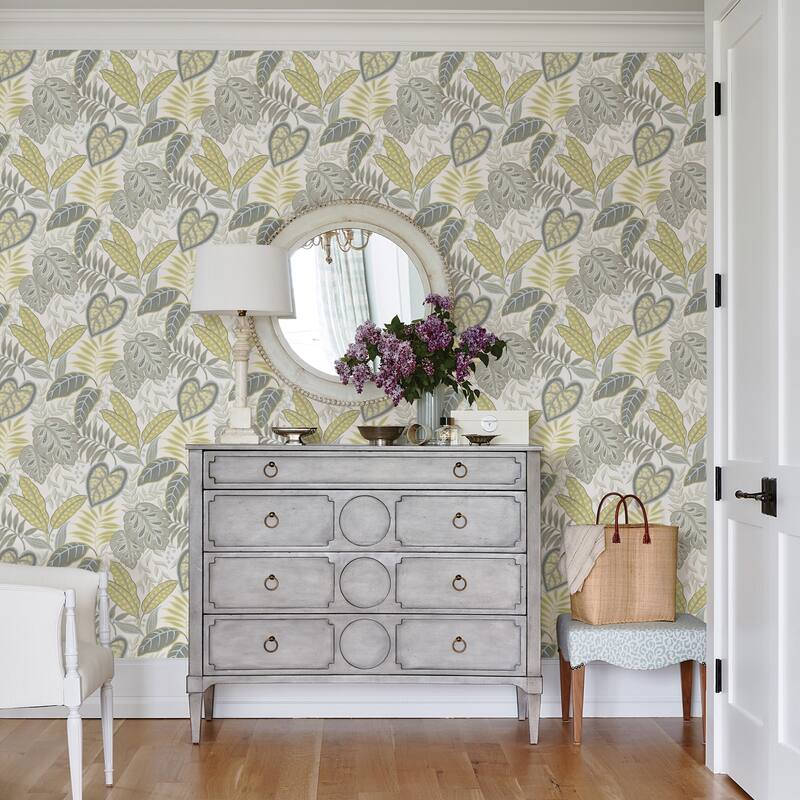 A-Street Prints Citrine Jasmine Wallpaper