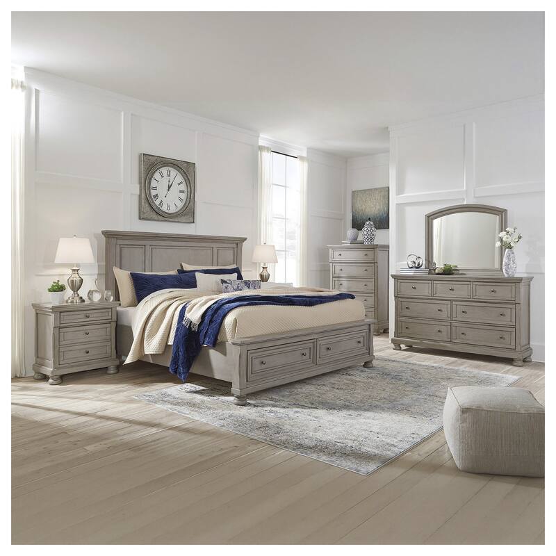 Signature Design by Ashley Lettner Light Gray Dresser and Mirror