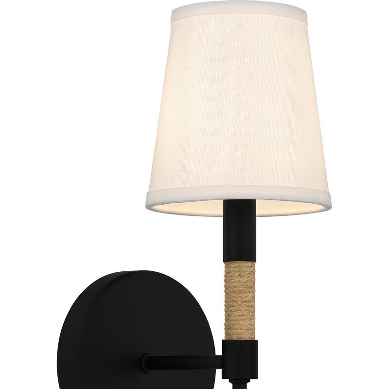 Bayside 1-Light Matte Black Wall Sconce