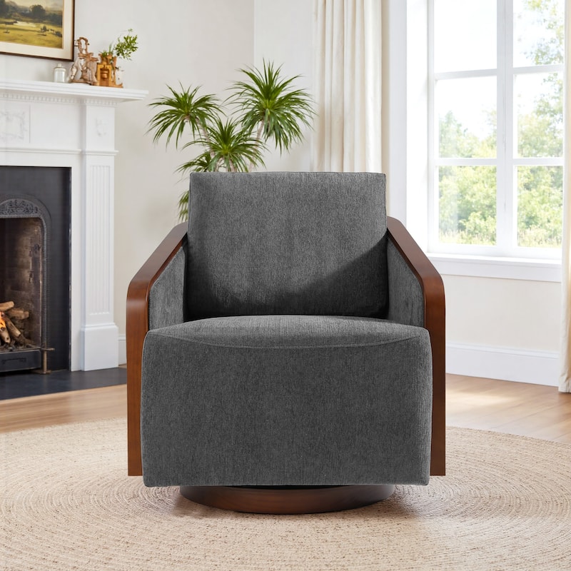 Modern Upholstered Swivel Accent Chair