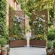 preview thumbnail 35 of 103, 72 in Metal Movable Planter Box with Trellis Privacy Screen Lockable Wheels