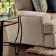 preview thumbnail 4 of 4, Caledonia Transitional Ivory Chenille Sectional and Chair Set by Furniture of America