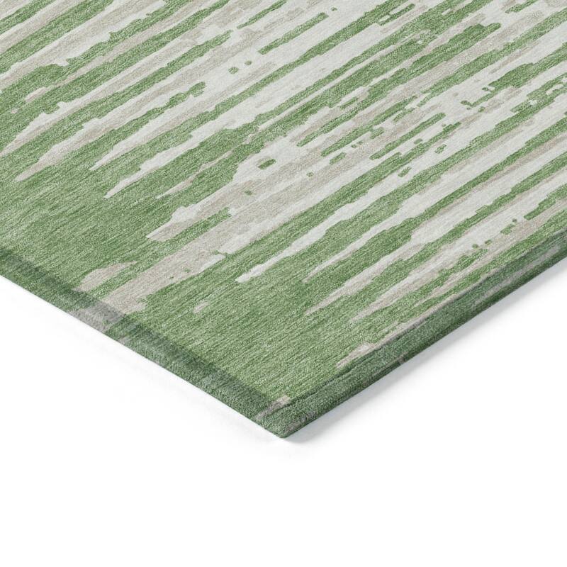 HomeRoots Striped Transitional Rectangle Outdoor Rug