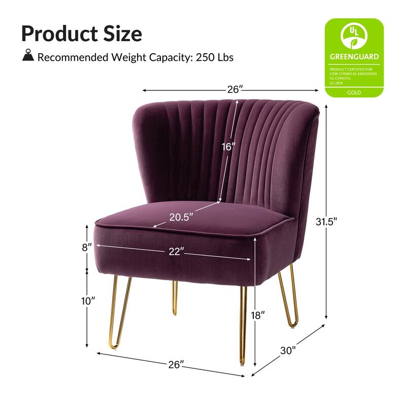 Barto Upholstered Side Chair with Tufted Back Set of 2 by HULALA HOME